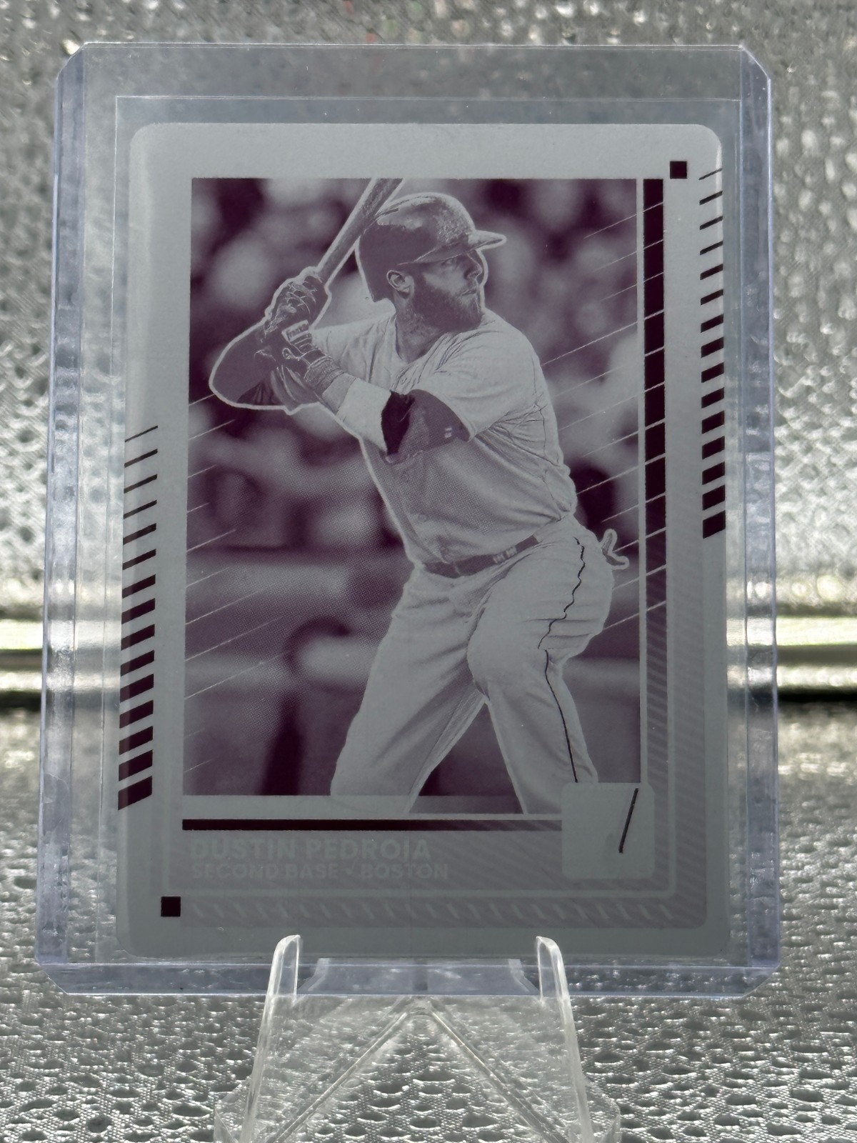 スポーツ選手 Dustin Pedroia 1/1 Autograph Patch Dustin Pedroia 07 WS Swing Boston Red Sox Autographed 11x14