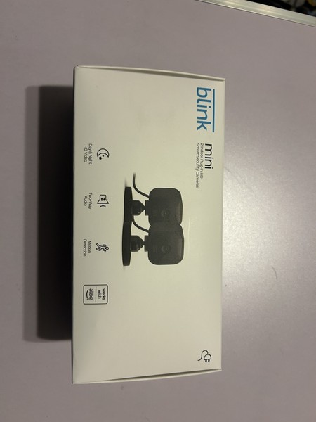 2 Pack Blink Mini WiFi Security Camera with Motion Detection