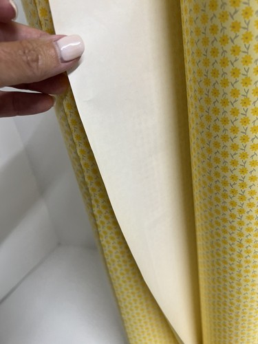 2 Vintage Department Store Gift Wrapping Paper Roll Yellow Daisy Flowers 8lb 8oz