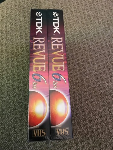 Pack of 2 VHS Tapes TDK Revue Premium Quality 6 Hours Each T-120 Video Tape