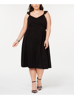 

CITY STUDIO Женское черное вечернее платье без рукавов + расклешенное платье размера плюс, Черный