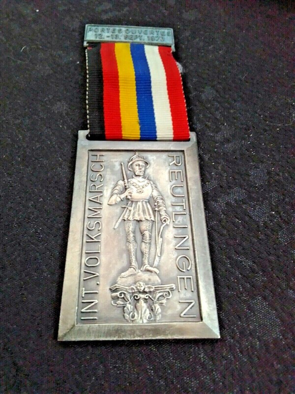 MÃDaille Reutlingen Int.Volkmarsch 1970 Fritz Reu & Co 7072 Heubach Wurtt 