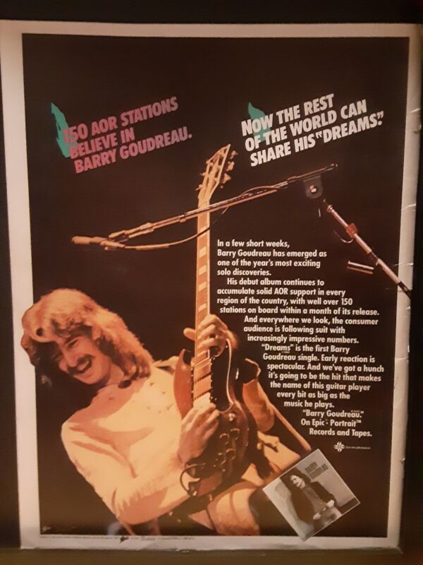 Barry Goudeau Dreams Rare Original Promo Poster Ad Framed