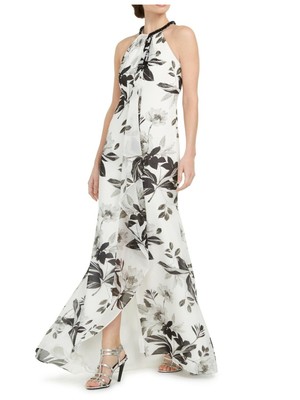 

CALVIN KLEIN Женское белое вечернее платье с лямкой на бретельках без рукавов чайной длины, Белый