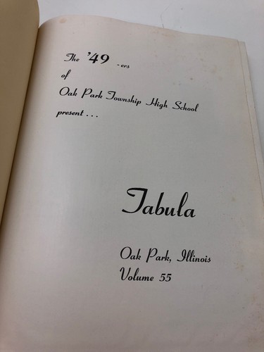 1949 Oak Park Township High School Yearbook Oak Park Illinois The Tabula