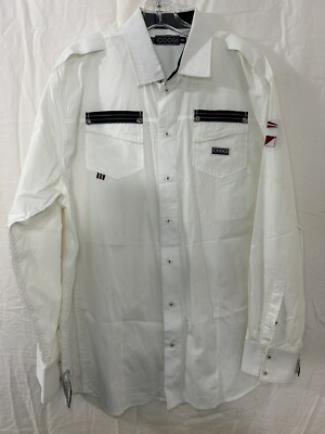 Coogi Button Down Shirt Men Size XXL Flaws