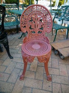 Wrought Cast Iron Chair Vintage For Patio Outdoor Dining