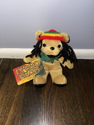 Liquid Blue Grateful Dead 2002 Dread Head 7'' Bean Bear 11/25/82 Jamaica Festival