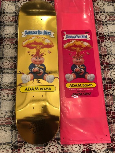 Garbage Pail Kids Santa Cruz Filthy Rich Foil Gold Skateboard Deck PSA 10 + Card