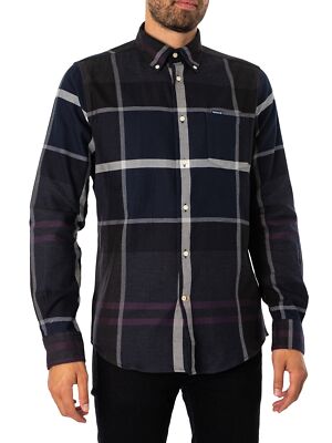 

Мужская рубашка Barbour Dunoon Tailored, черная, Черный, MSH4980TN17