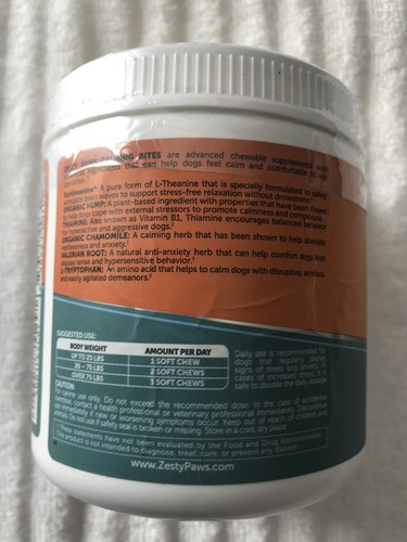 Zesty Paws Calming Bites Stress + Anxiety Behavior Support - 90 Chews       2020