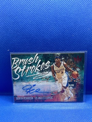 2018 Panini Court Kings Brush Strokes Ruby /99 Quentin Richardson #BR-QRS Auto