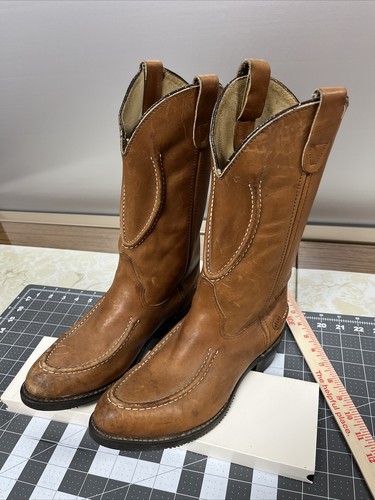 VTG Men's Double H Cowboy Western Boots Size 9D Leather Man