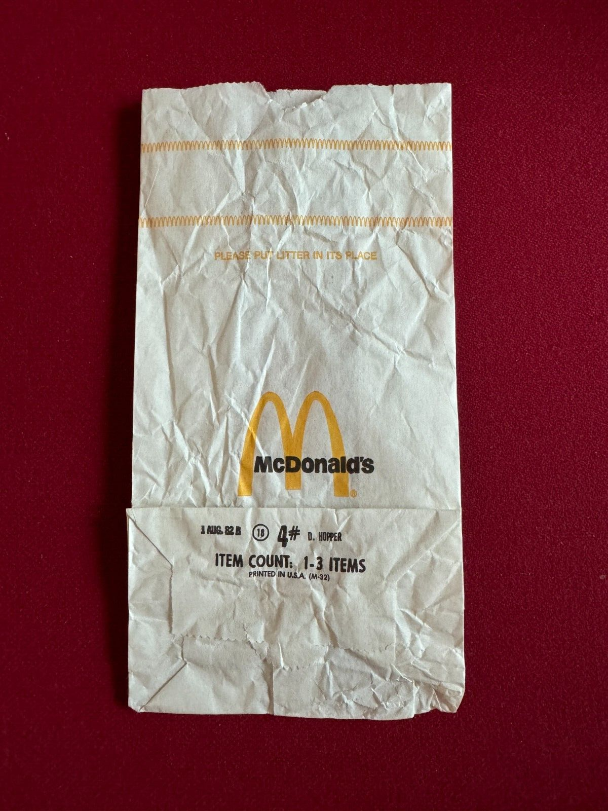 1982, McDonald's, (#4) Paper Bag (Scarce / Vintage) | eBay