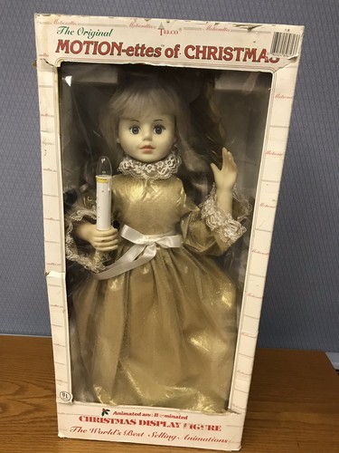 Vintage Christmas Motion-ettes Large Angel Wings Animated Lighted Candle Works!
