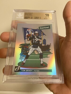 2018 Panini Donruss Downtown Tom Brady BGS 10 PRISTINE     Case Hit
