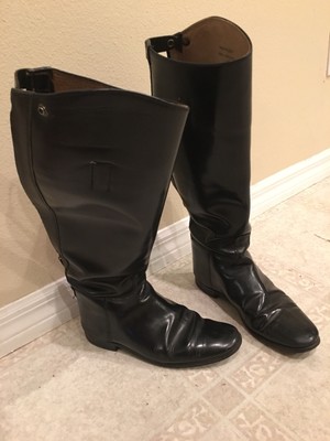 womens black riding boots size 9