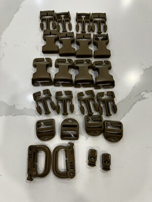 Repair Bundle ITW GTSR Repair Buckles Waveloc Split-Bar 1 Inch QASM Coyote x24