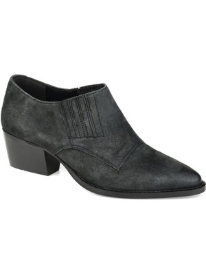 Женская кожаная блузка JOURNEE Womens серого цвета со скрытым ремешком Jasmine на блочном каблуке, без застежки, 8,5 М