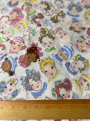 Loralie Harris ''Baby Faces Fling''cotton print fabric 18'' x 43''