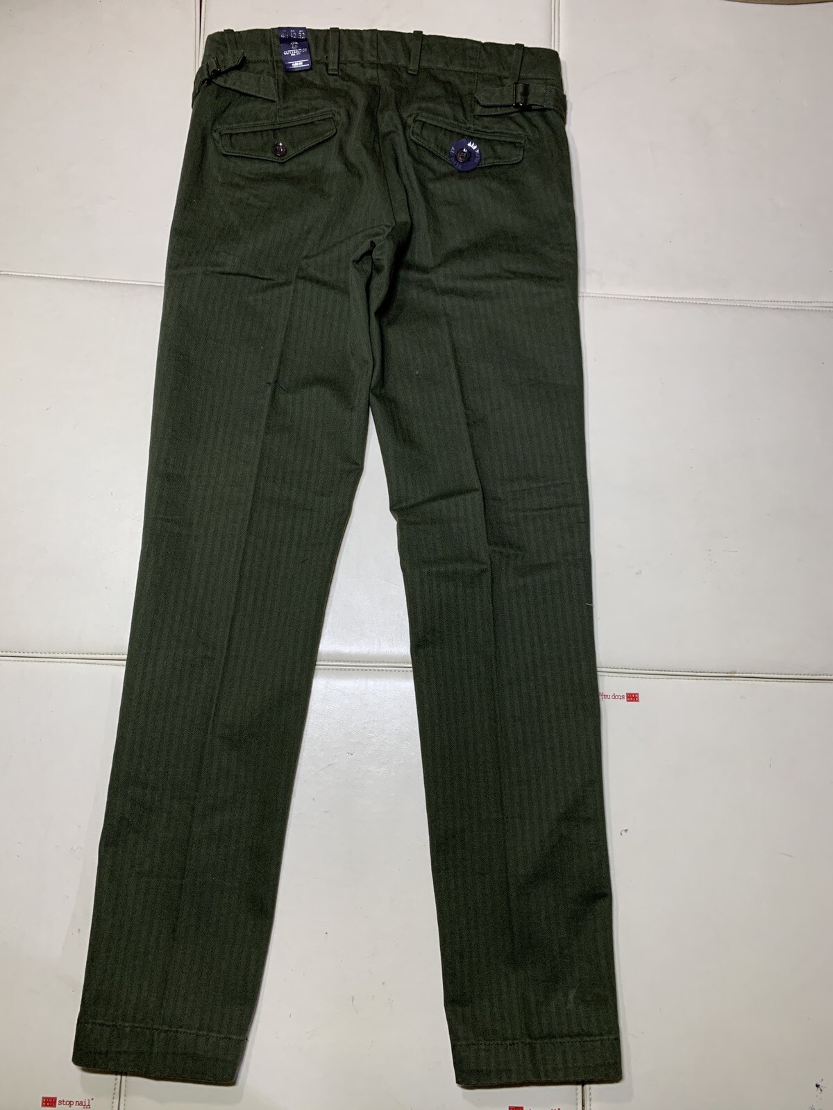 Gutteridge Mens Casual Pants Green Size 
