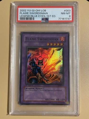 Yu-Gi-Oh! TCG Flame Swordsman Legend of Blue Eyes PSA 8 LOB