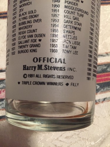 KENTUCKY DERBY Glass No 117 May 4,1991 Churchill Downs.