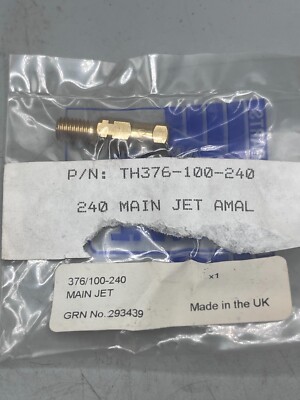 Genuine AMAL 240 Carburetor main jet Triumph Norton BSA 376/100-240