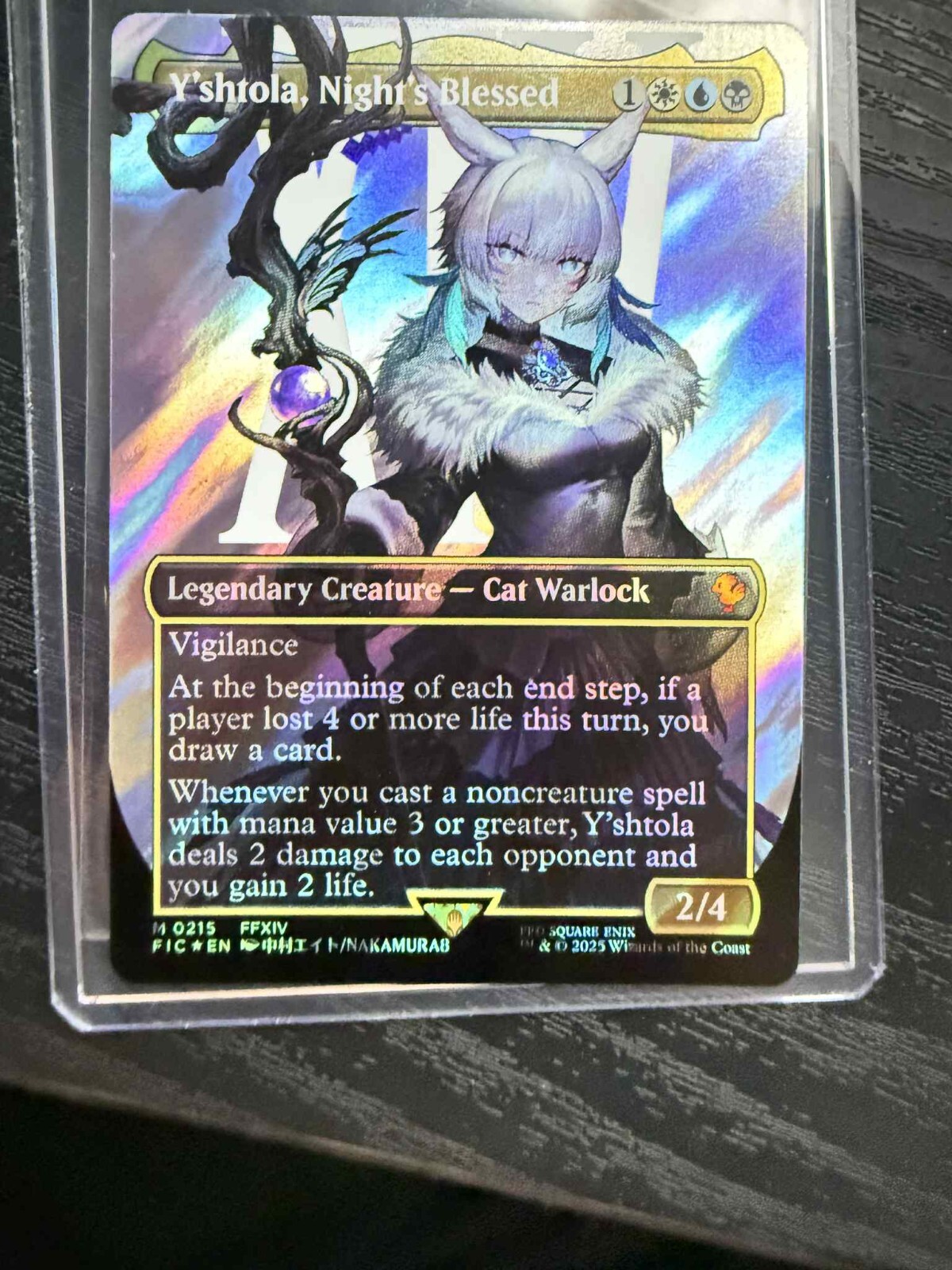 ラストクロニクル　ラスクロ　オセロテ　ヨナティ　セルティ　プレミアム　foil Y'shtola, Night's Blessed 215 Borderless Surge Foil MTG