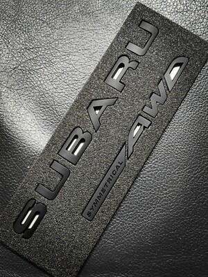 3D For Legacy Impreza Crosstrek Symmetrical AWD Emblem Rear Trunk Black Badge