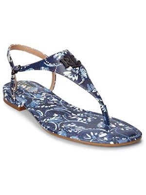 

LAUREN RALPH LAUREN Женские темно-синие кожаные ремешки Ellington с круглым носком, Navy, 802868569002