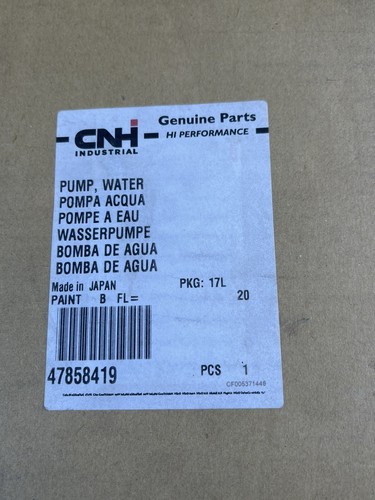 CNH 47858419 WATER PUMP for GH-4HK1XKSS01 ISUZU DIESEL