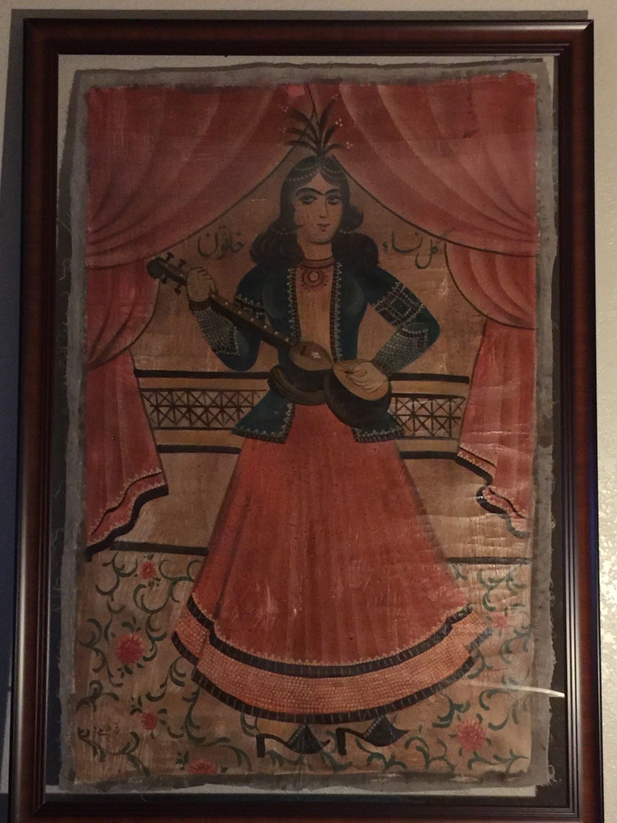 Qajar /  Painting of a persian woman  , late 19th/early 20th century