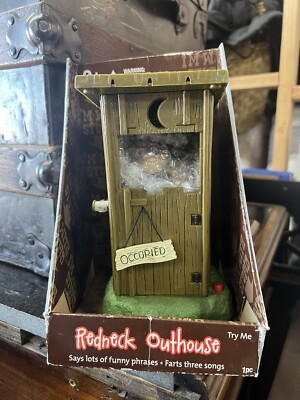 NEW Redneck Occupied Outhouse ~ 9 Phrases-Vibrates-Farts 3 Songs Electronic Toy