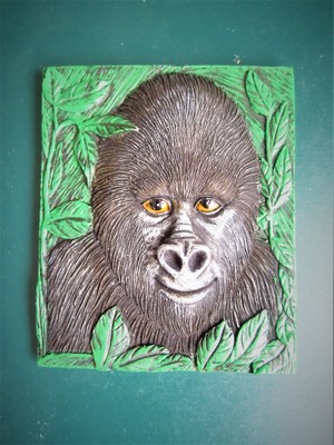 2 New Diary Journals Note Books 3D KittRich Hand Painted Art Spiral Gorilla Ape