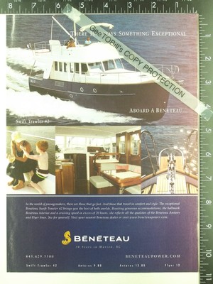 2006 ADVERTISING for Bray Beneteau Swift 42 trawler motoryacht boat yacht