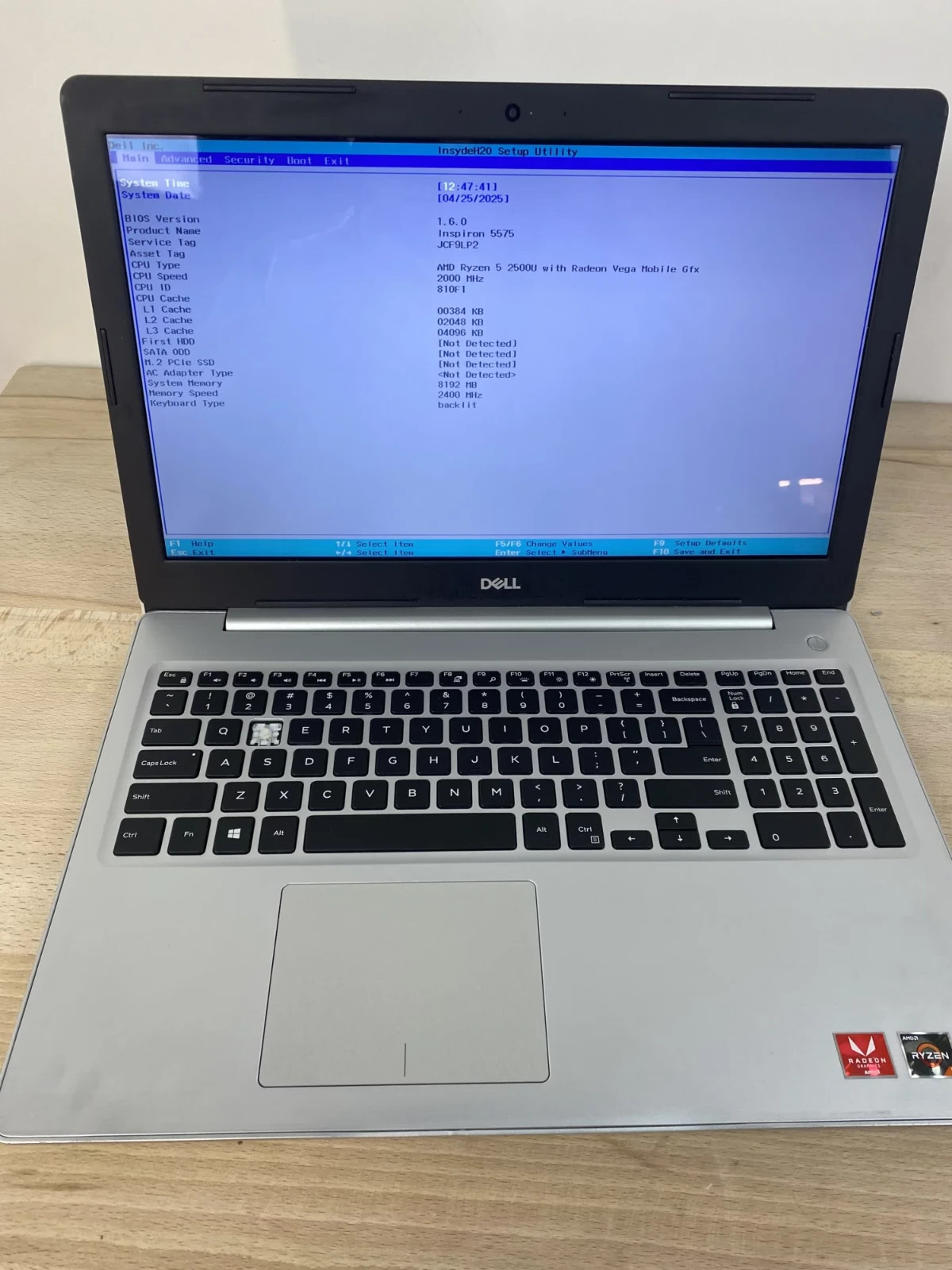 Inspiron 5575◆Ryzen 5 2500U/256G/8G/DVDR DELL INSPIRON 5575 AMD RYZEN 5 2500U @ 2.00GHz 8GB RAM 1TB