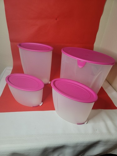 保存容器・ケース Tupperware MM Oval Pink Big Set Tupperware MM Oval Pink Big Set