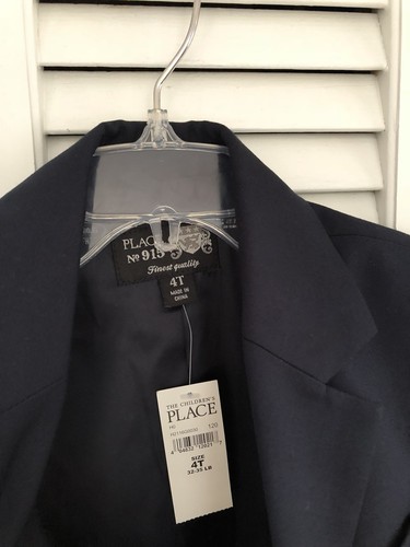 NWT The Children's Place Navy Blue Blazer Suit Jacket Sport Coat Boys 4 4T