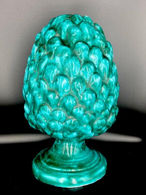 Grande Pigna Siciliana Verde Seconda Metà XX sec. Ceramica - La Musa