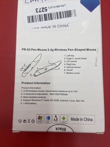 PR-03 Pen Mouse 2.4g Wireless Pen-Shaped Mouse