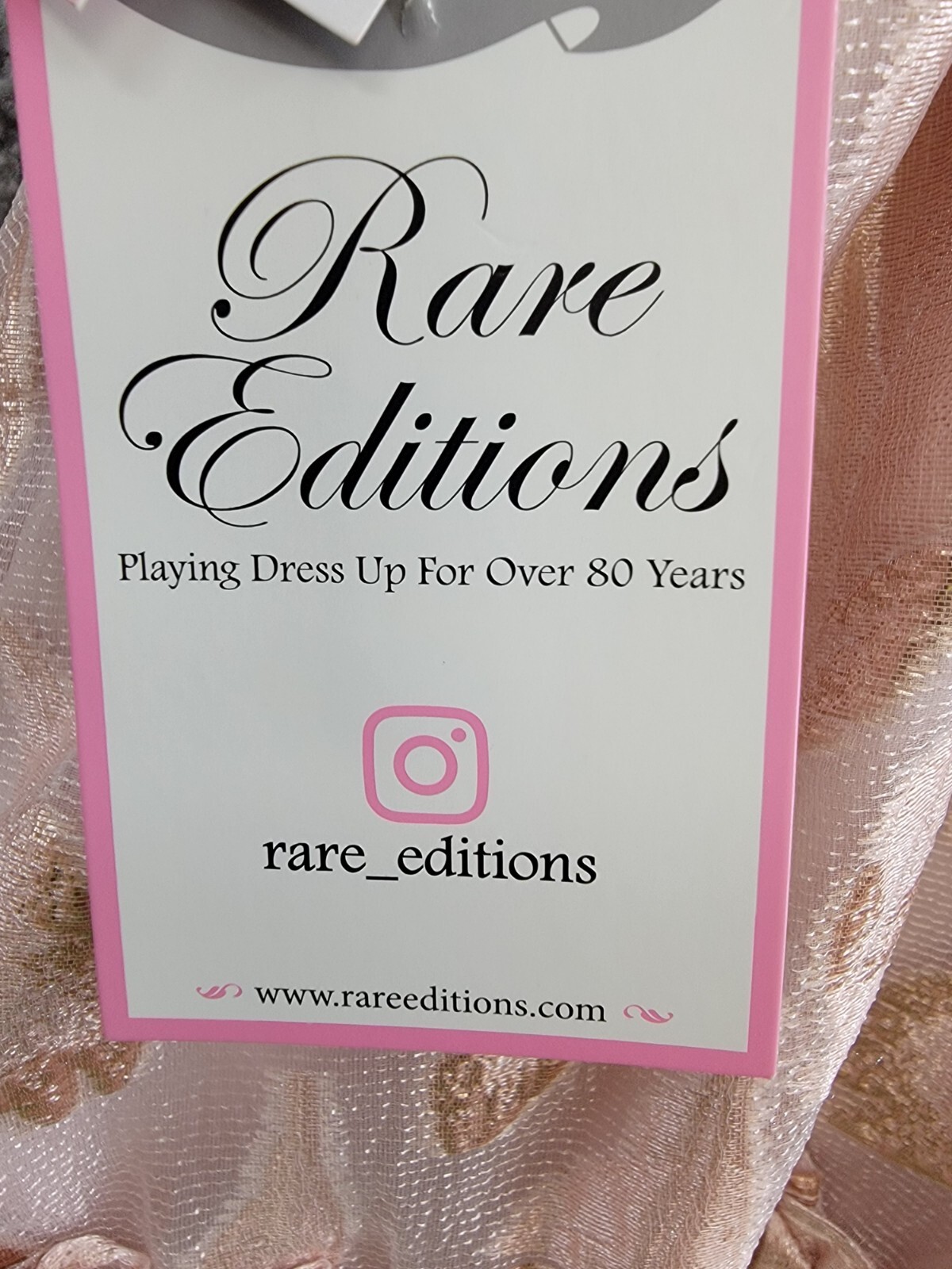 Rare Editions Puff-Sleeve Burnout Organza Dress Little Girls' 6 Blush Back Zip - Picture 16 of 17