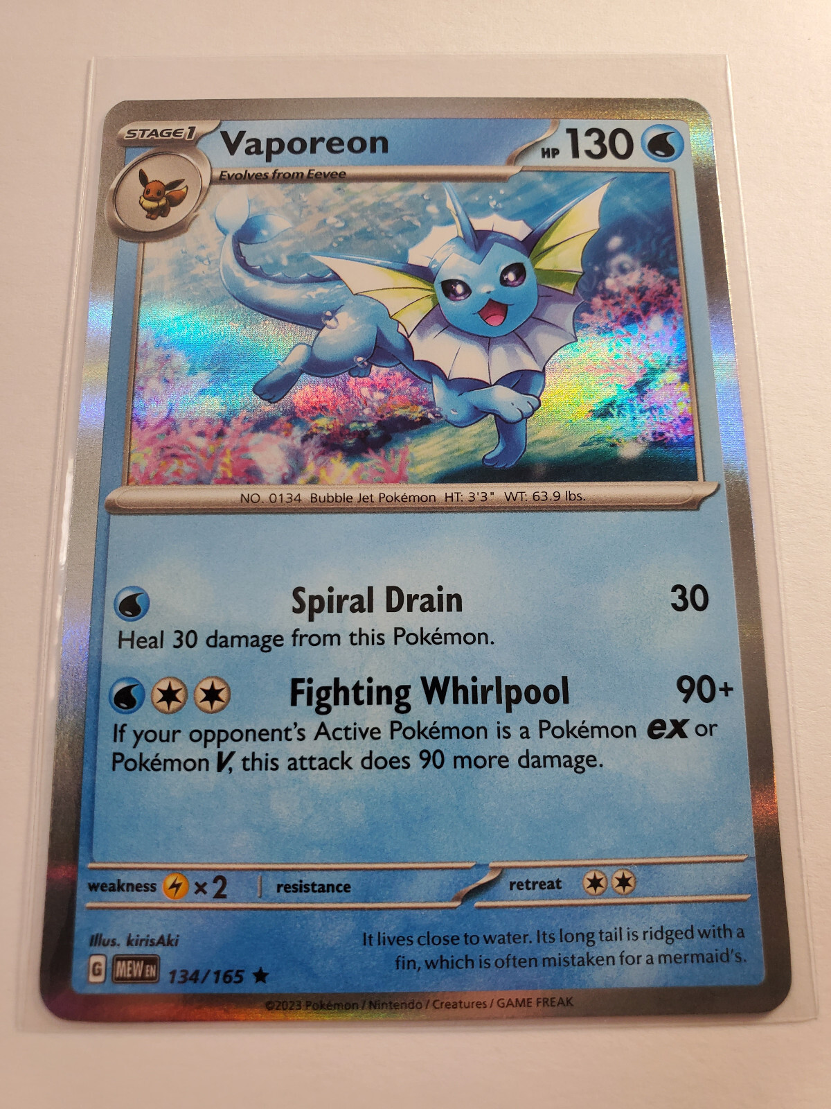 Pokemon 2017 Japanese Best of XY Vaporeon 016/171 Reverse