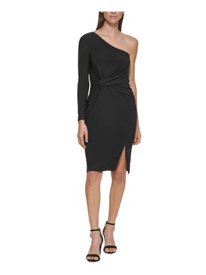 

VINCE CAMUTO Женское черное платье-футляр с драпировкой и подкладкой на талии с длинными рукавами, Черный