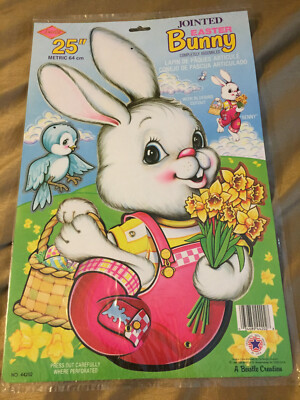 VINTAGE BEISTLE JOINTED EASTER BUNNY 25'' 1992 NOS NIP