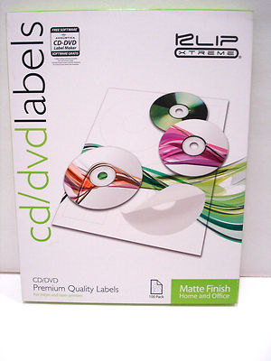 Klip Xtreme KPL-100 CD/DVD Premium Quality Labels100 Labels/PK Matte Finish New