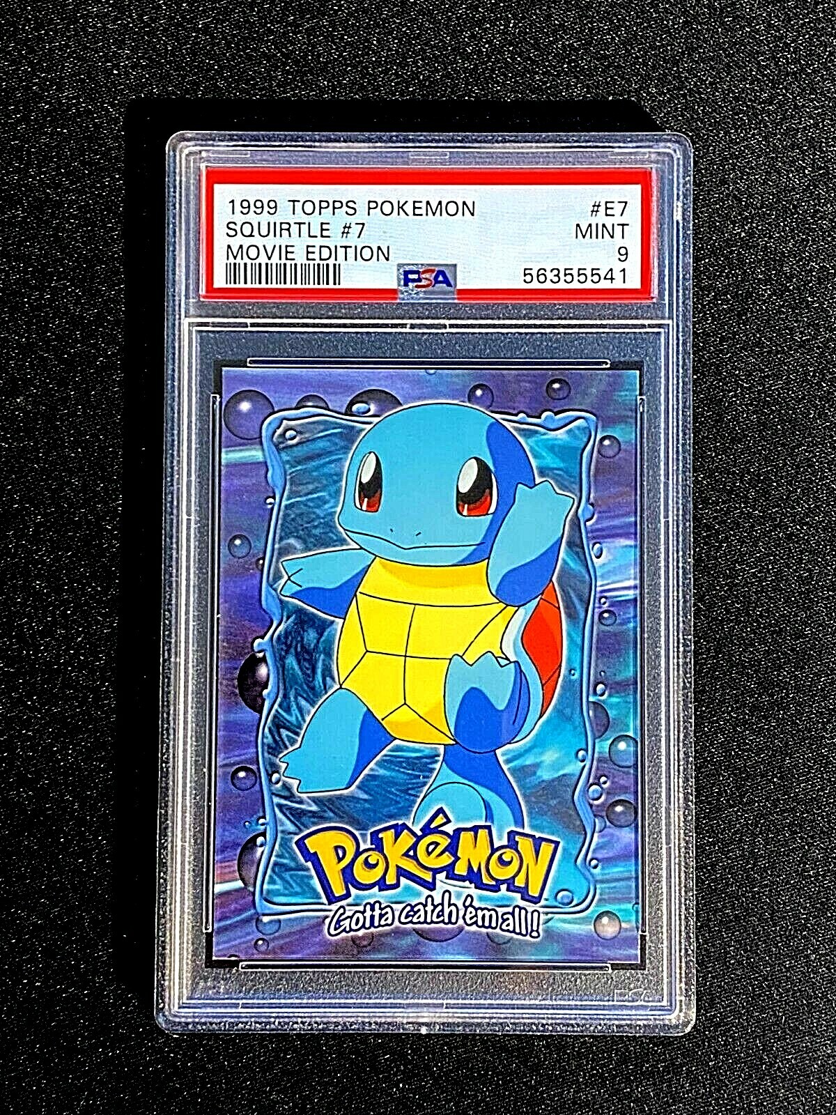 1999 TOPPS POKEMON #E7 SQUIRTLE MOVIE EDITION PSA 9 MINT