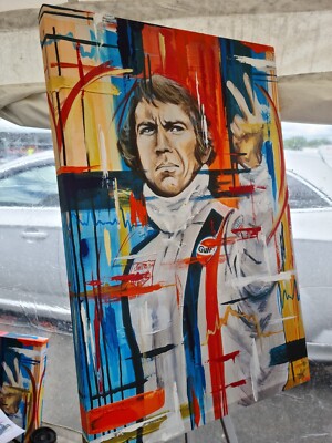 Steve McQueen Le Mans canvas Print Painting
