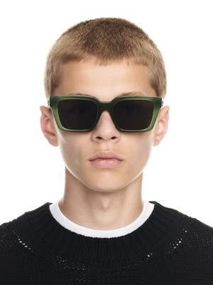 Pre-owned Off-white Oeri111s24pla0015707 Branson Olive Sunglasses