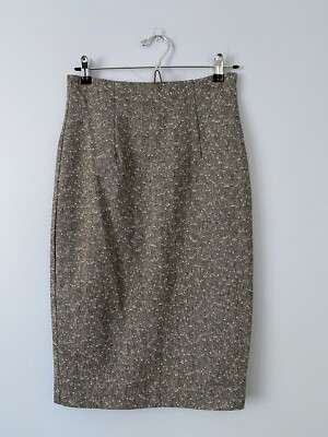 Renee C, By So Cool Womens Size S Straight Pencil Skirt Color Grey Tweed Wool
